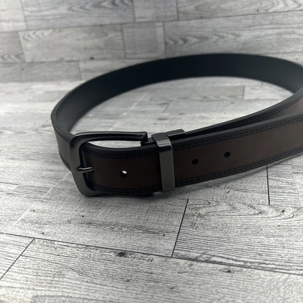 Men's‎ Wrangler Leather Reversible Black & Brown Belt Size 38